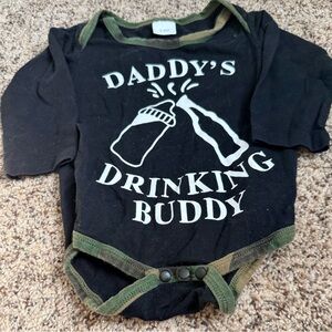 Black Baby Onesie with Fun Print 3-6 Months